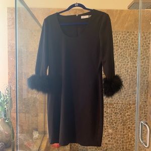 Calvin Klein Black Scoop Neck Cocktail Dress